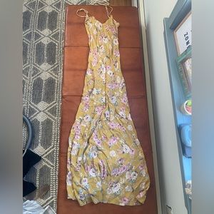 Flynn Skye Yellow floral Maxi slip dress